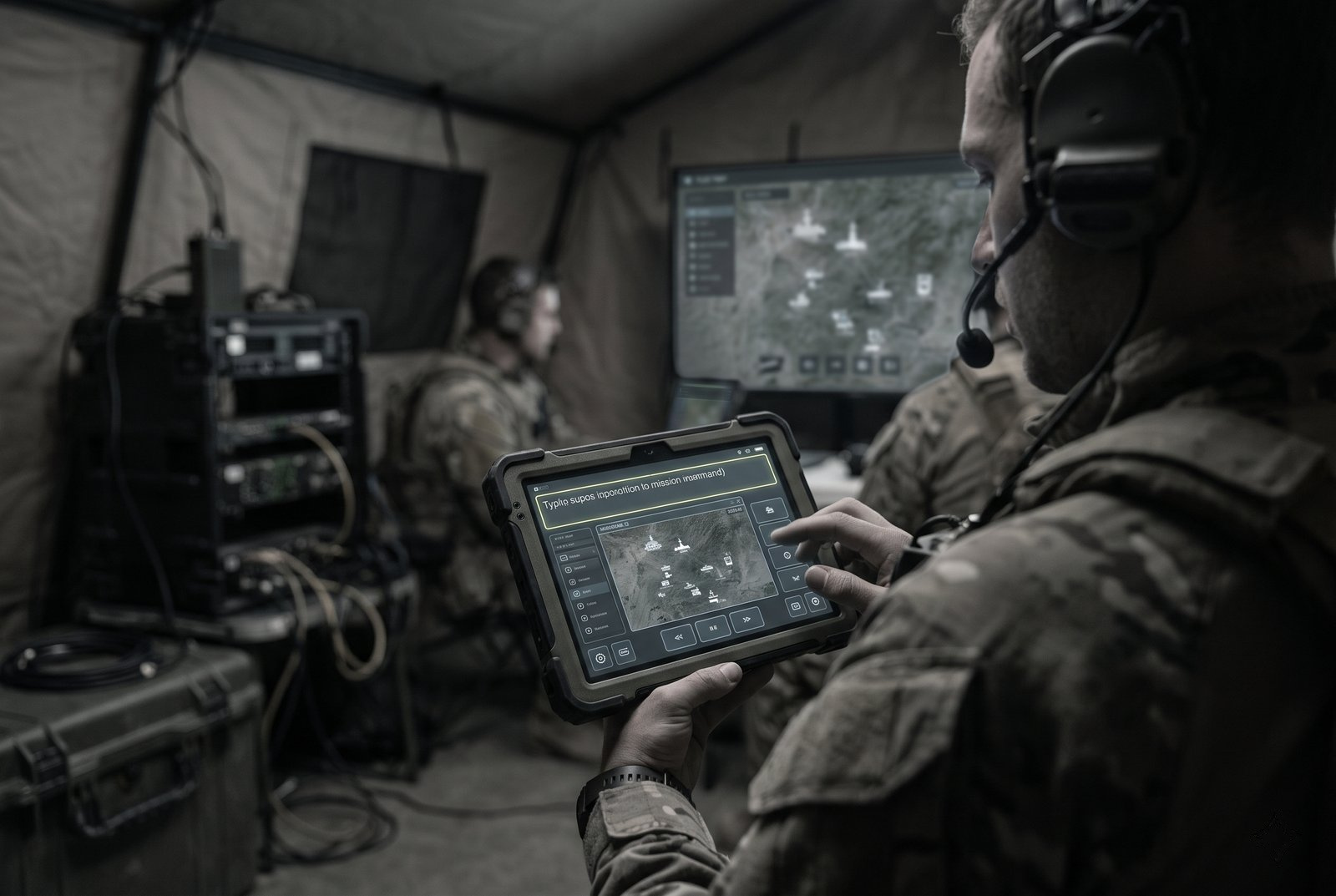 Operator tasking a mission by text or voice